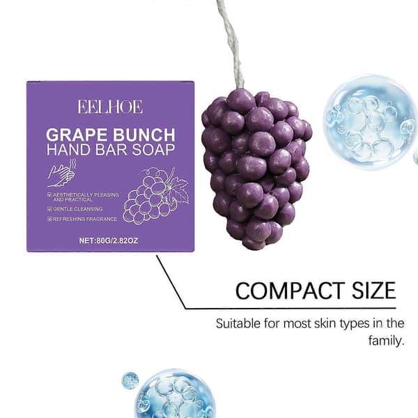 EELHOE Grape Cluster Soap With A Mild, Refreshing And Clean Scent Is Suitable For Daily Use. It Is A Grape Cluster Shaped Soap