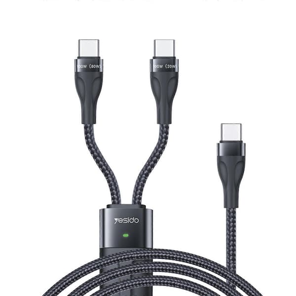Pd 100w 2-i-1 Multi Ladekabel Flere Ladekabler Usb C Til Telefon Usb C