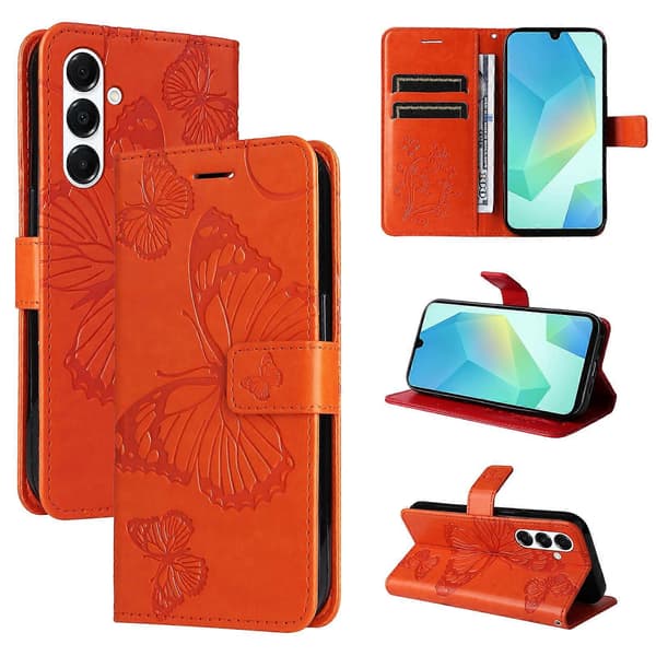 3D Butterfly Embossed Pattern Flip Leather Phone Case For Samsung Galaxy A26 5G Global
