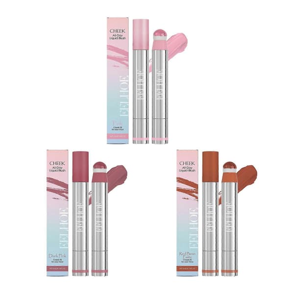 Eelhoe Rotating Liquid Blush Lip Gloss Moisturizing Easy To Apply Non-Fading Multifunctional Repairing Highlight Blush Liquid
