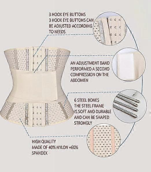 Korset til kvinder, taljetræner, mavekontrol, kropsformer, åndbart shapewear, slankebælte, mavebælte