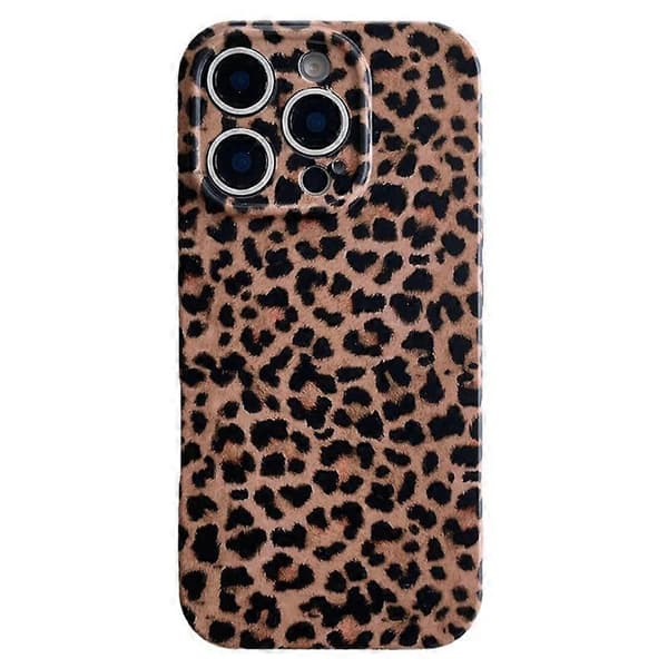 Retro Leopardikuvioinen TPU-kuori iPhone 15 Prolle