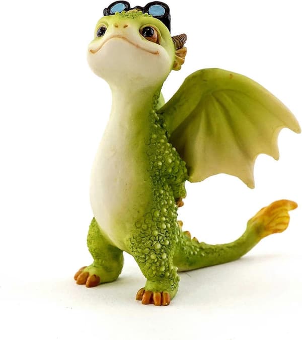 Top Collection Rex The Green Dragon - Mini samlarfigur (magisk drake)