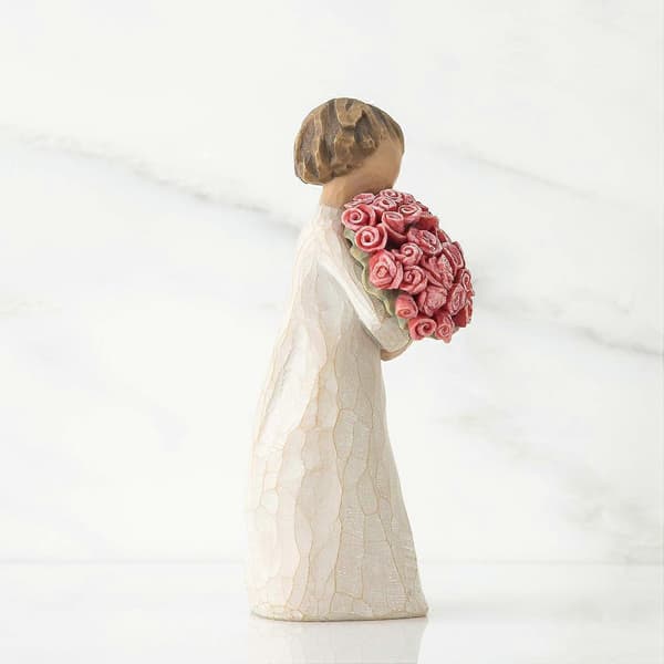 Willow Tree Overflod, Skulptureret Håndmalet Figur, rosa