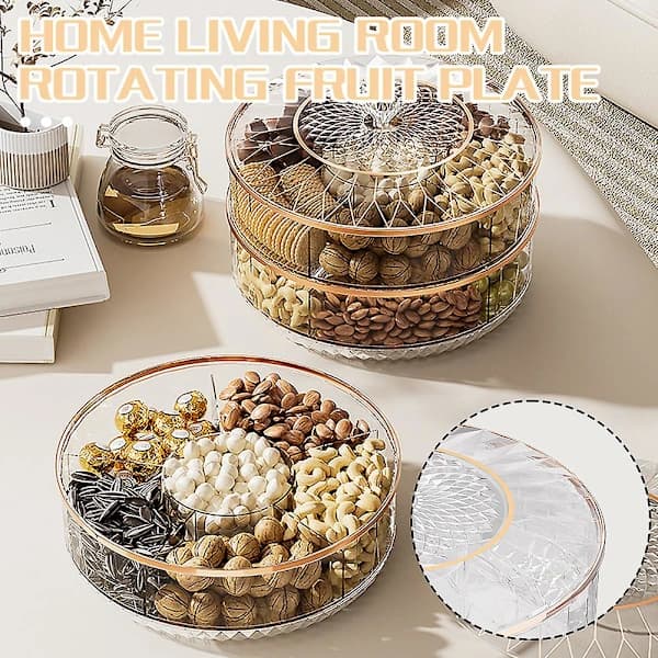 Rotatable and Stackable Fruit Bowl for Home Use, Suitable for Coffee Tables and Home Fruit Storage Boxes.