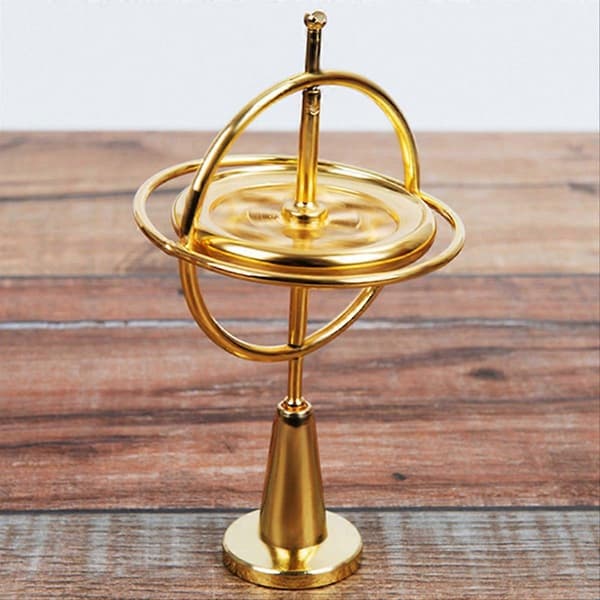 Self-balancing Gyroscope Anti-Gravity Decompression Educational Toy Colorful Gyroscope, Gift for Kids (silver)