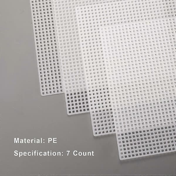 20 Sheets Plastic Canvas, 7ct Clear Plastic Mesh Canvas Sheets for Embroidery, Cross Stitch Plastic Aida Plastic Mesh Fabric for Crafts DIY Crochet Pr