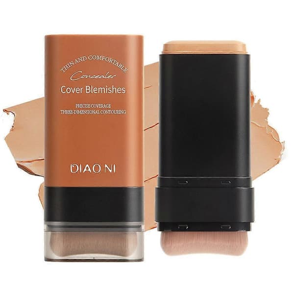 Portable Moisturizing Concealer Stick 20g, Natural Coverage Long-lasting Hydration, for Multiple Skin Tones (Dark Wheat)