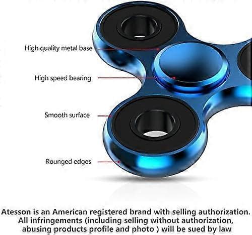 Fidget Spinner Legetøj Ultra Holdbart Rustfrit Stål Leje Høj Hastighed 2-5 Minutters Spin Præcisions Messing Materiale Håndspinner EDC ADHD Fokus Angst Stress