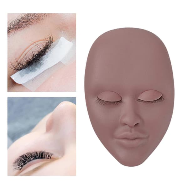 Lash Mannequin Hovedmodel Aftagelige Øjenlåg, Vippeextensions Flad Modelhoved_Kvalitetsgaver