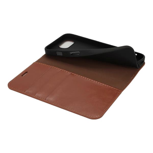 Case for iPhone 16e Crazy Horse Texture Split Leather Wallet Phone Case (Light Brown)