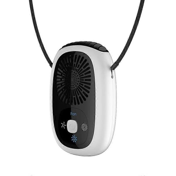 Bladløs hængende halsventilator Mini håndholdt ventilator USB genopladelig ventilator Not Specified Without Negative Ions White