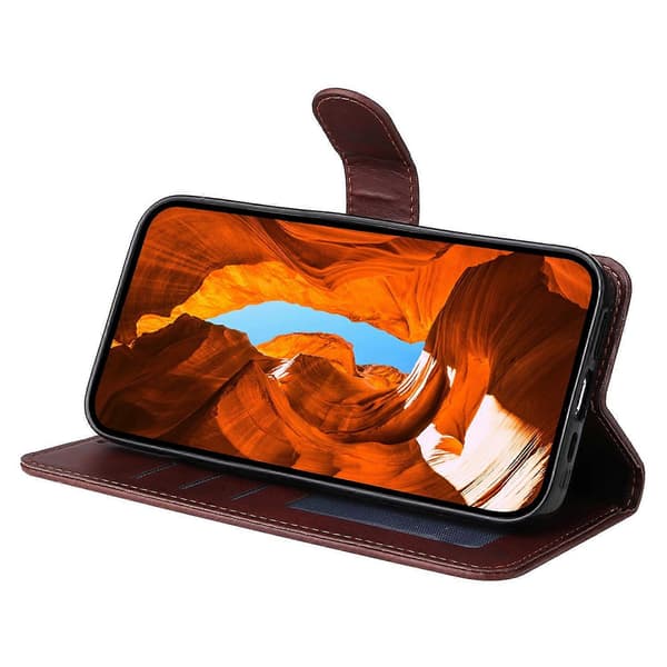 PU Leather Wallet Case for Xiaomi Redmi K80 Pro 5G, Flip Case (Brown)