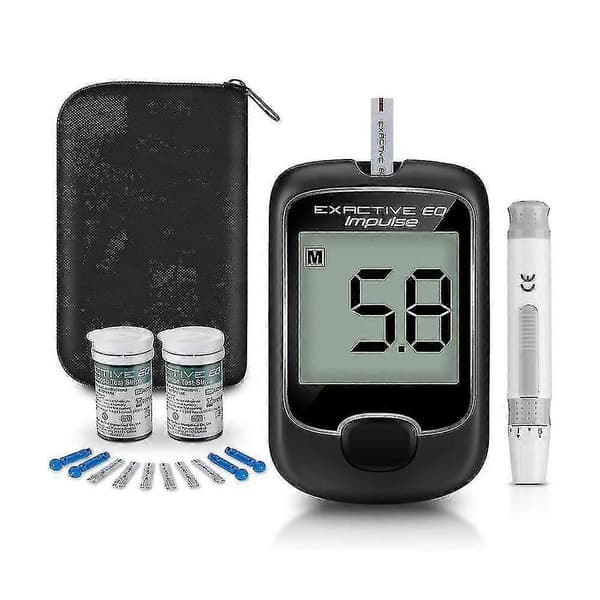 Blodsukkermåler Diabetes Testsæt - Bedst sælgende 2023 - Med Teststrimler