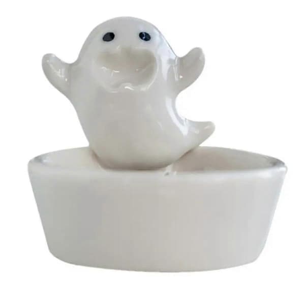 Cute Ghost Candle Holder Cartoon Aromatherapy Candle Holder Durable High Temperature Design