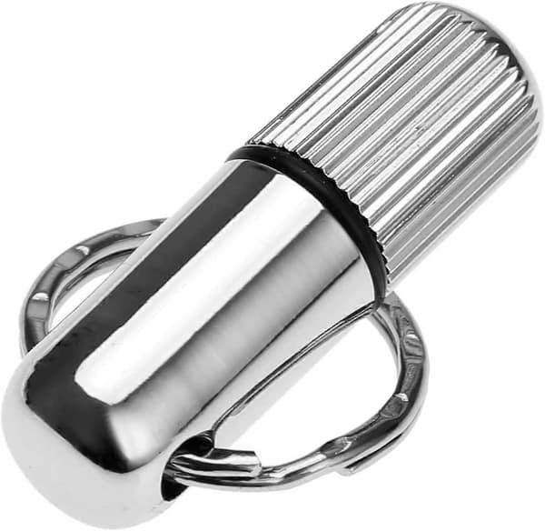 Cigarr Diamant Silver Påse Nyckelring i Rostfritt Stål
