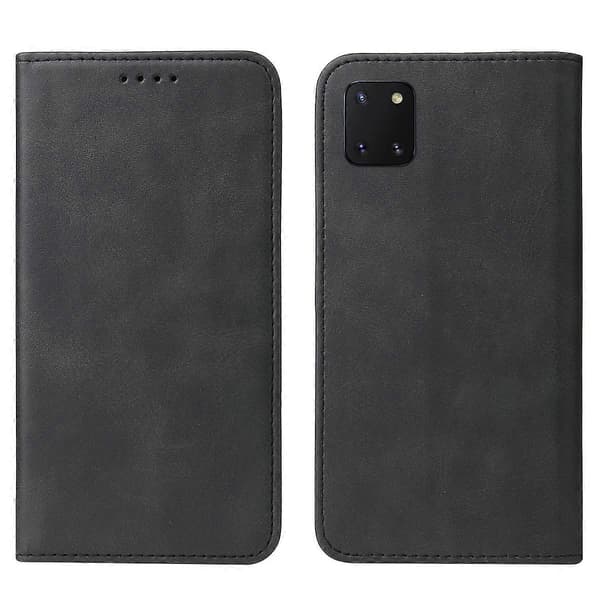 (Ny) Til Samsung Galaxy Note10 Lite / A81 Magnetisk Lukning Læder Telefoncover (Sort)