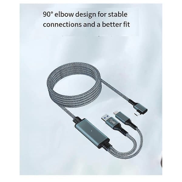För Meta/ 3 Link-kabel 5M VR-datakabel 2A snabbladdning 5 Gbps höghastighetsdataöverföringskabel