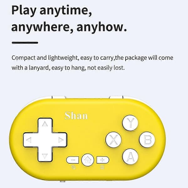 Mini spill trådløs kontroller håndholdt spillkonsoll bærbar lommekontroller Bluetooth 5.0 for PC Android og MacOS A Röd