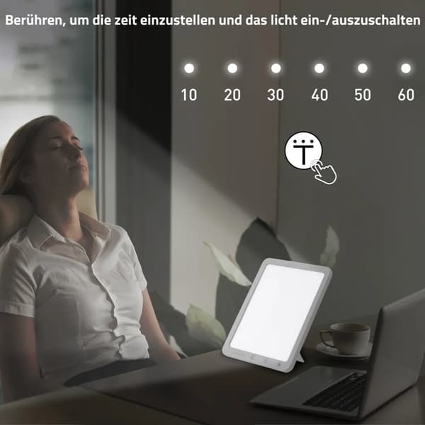 Daylight Lamp 10000 Lux, Light Therapy Lamp with Adjustable Light Colors, Brightness and Timer Settings, Light Therapy Lamp