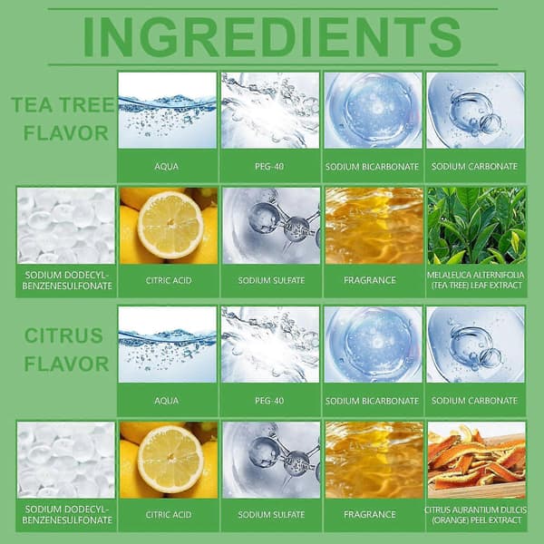 Oceaura Bath Steamer Aromatherapy Tablets Gentle Skin Cleansing Enjoy Scented Baths Multiple Scents Bath Tablets