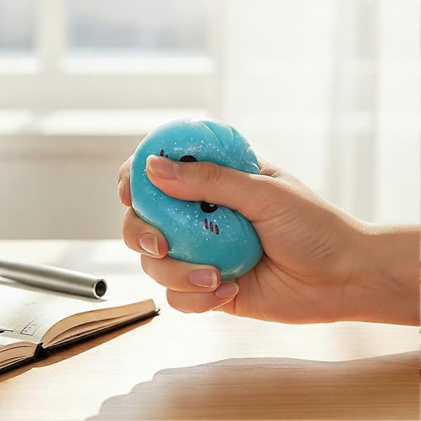 Glitter Dumpling Squishy Box Set Mjuk för Stresslindring Sensorisk Lek Present Pink