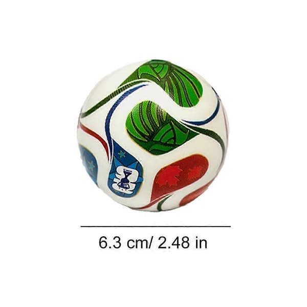 Partyfavörer: 12 st Mini Fotboll Studsbollar - VM-tema earth