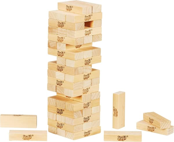 Klassisk Jenga, stabelspil med træklodser