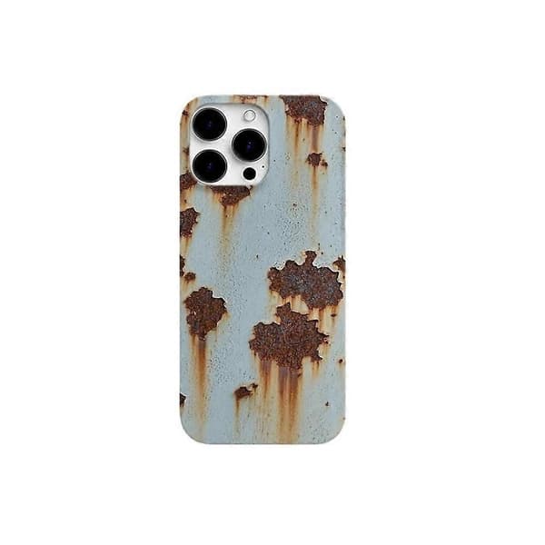 Vintage Rust-look Phone Case, Rusty Imitation Case for iPhone 16/15/14 (Matte finish apple16pro)