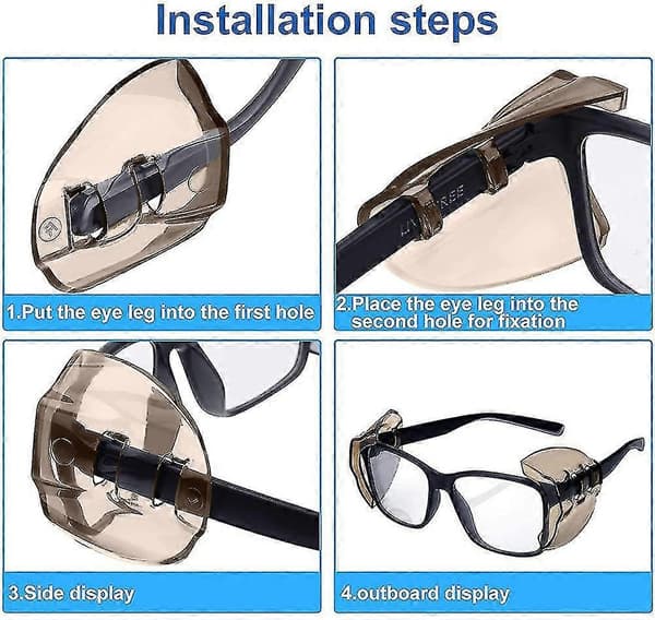 8 par skyddsglasögon sidoskydd halkfri klar flexibel halkskydd_present