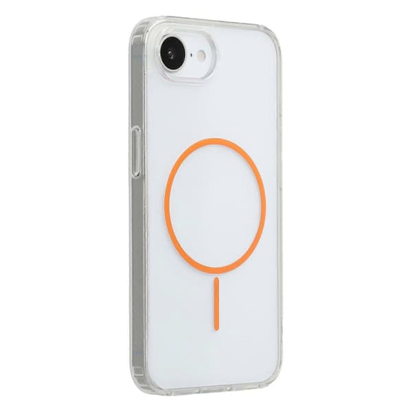 Magnetic Case for iPhone 16e Acrylic TPU Clear Back (Brown)