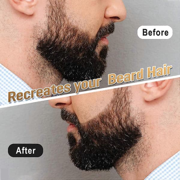 Beard Pen Waterproof Sweat Resistant Men's Beard Shaping Tool Kit With Brush