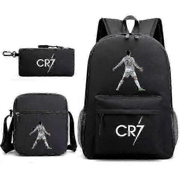 3st Fotboll Cristiano Ronaldo Ryggsäck 3d Tryckt Tonårs Axelväskor.. Colour 7