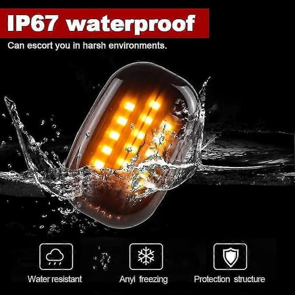 Høj kvalitet 2 stk. dynamisk LED sidemarkeringslys flydende blinklys panel lampe til Toyota Corolla E10/e11/e12 Yaris Verso Hilux Surf N21 Rx