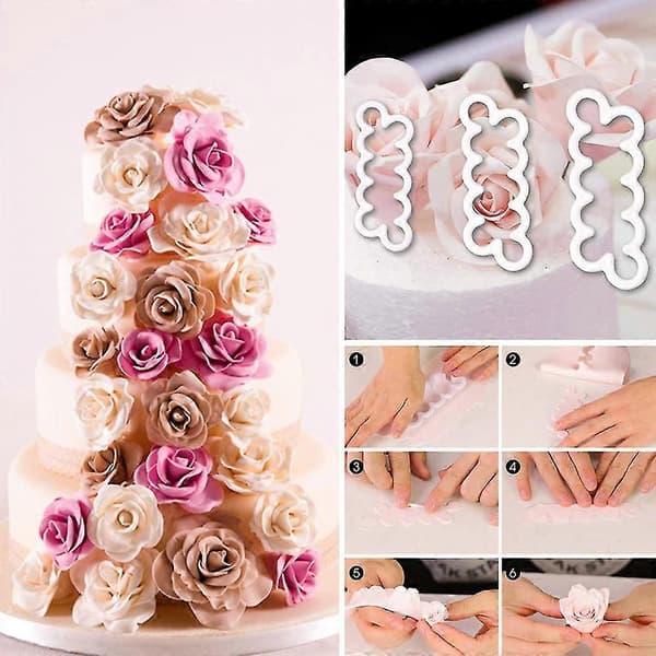 Tårtverktyg Blomfondant Tårtdekorationskit Kakform