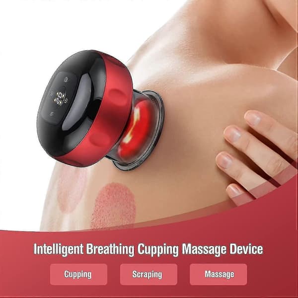 Smart Cupping Terapi Massager Med Rødt Lys Terapi Elektrisk Cupping Massageapparat Til Fjernelse Af Cellulite