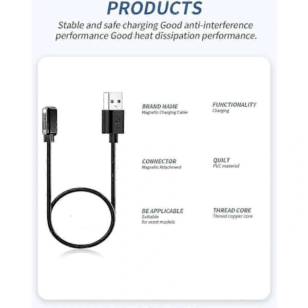 (2-pack) PLAUD Note AI Voice Recorder Dedicated Magnetic USB Charging Cable, Robust and Durable, Compatible with PLAUD Note, Model: 2592 SZRH AX