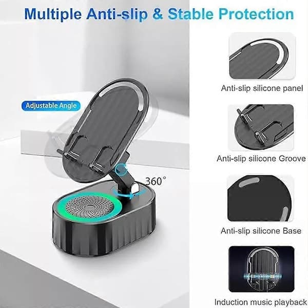 5-in-1 matkapuhelinpidike langaton induktioääni Bluetooth-kaiutin puhelinpidike