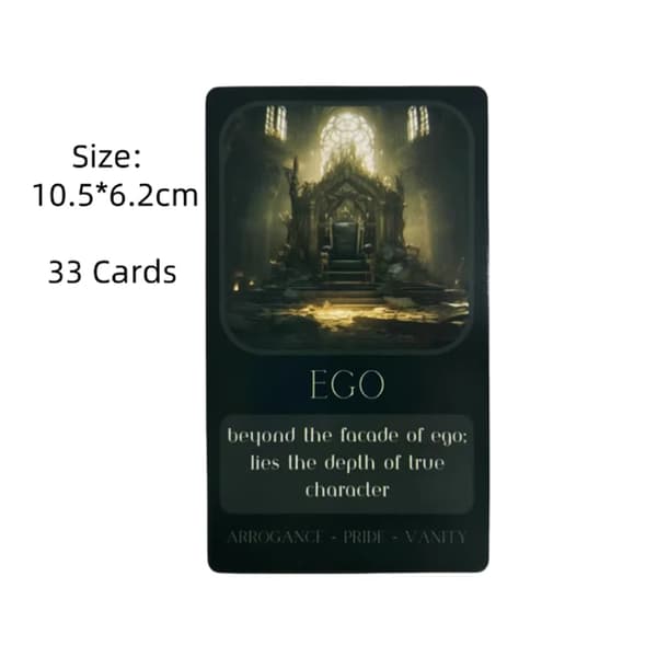 Shadow Work Oracle Cards En 33 engelsk Visions Divination Edition Deck Brettspill Tarot