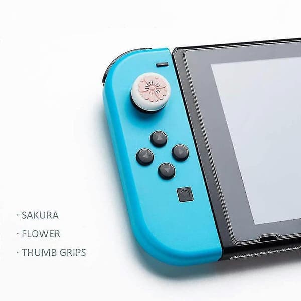 Silikonvippblomma tumgreppskåpor, joysticklock för Switch & Lite