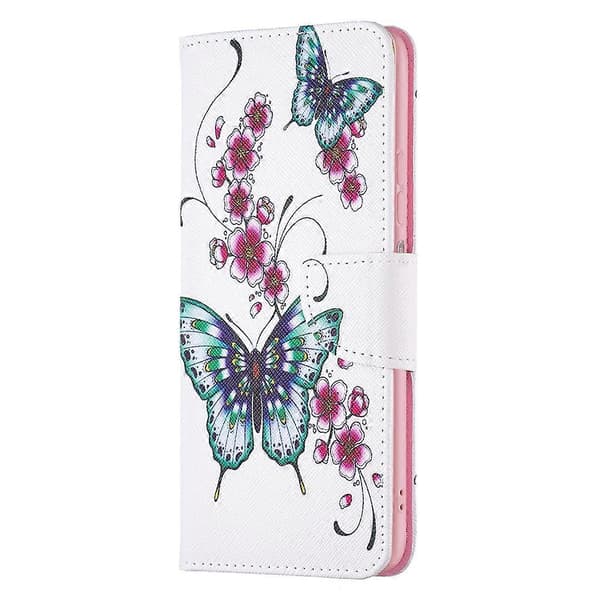 Värillinen nahkakotelo piirustuksella Xiaomi Redmi Note 11 International Version -puhelimelle