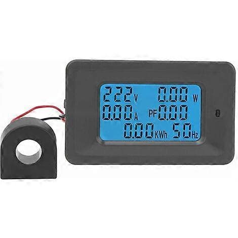 Multimeter, 6-i-1 digital voltmeter-amperemeter husholdnings digital LCD-måler, 110V-250V 100A strømkontrollpanel