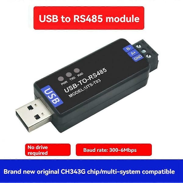 USB til RS485-omformer USB til RS485 seriell omformer Black