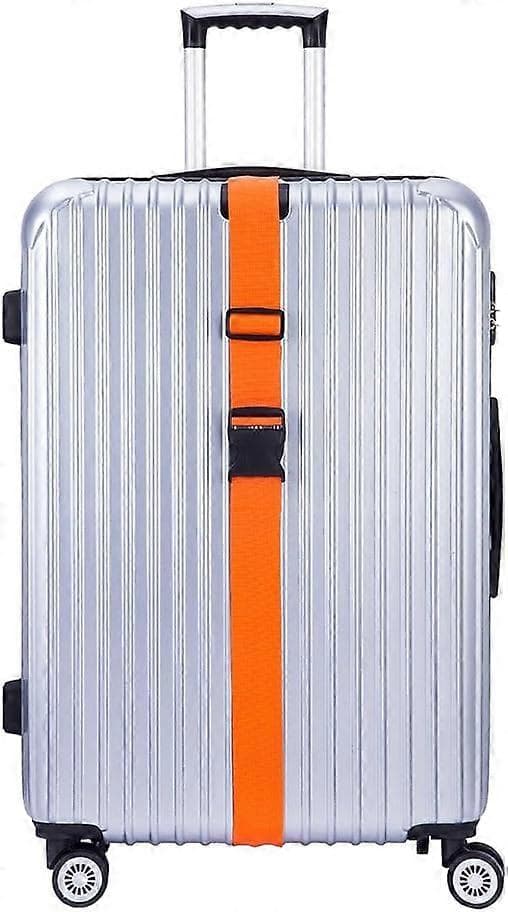 Bagageremmar för resväskor, 4-pack, orange