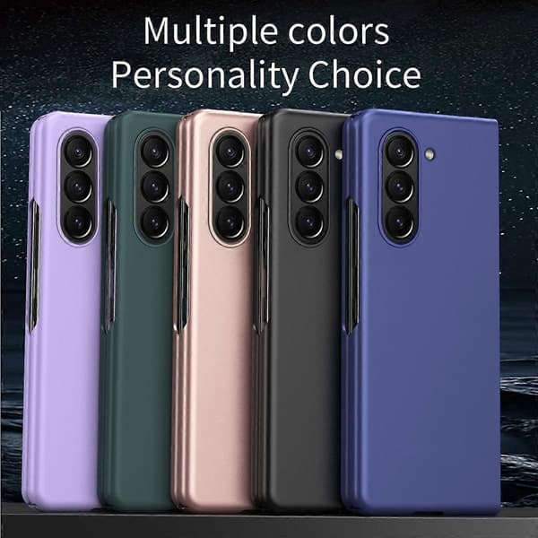 Hudfølelse Stødsikkert PC Foldbart Beskyttende Telefoncover Til Samsung Galaxy Z Fold5 (Pink)