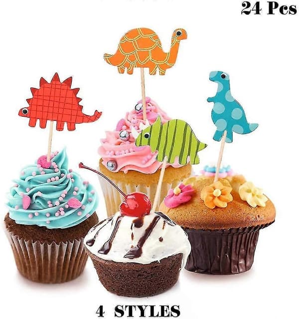 Dinosaur Cupcake Wrappers Dinosaur Muffin Bageform Kagepynt Dinosaur Børnefødselsdag
