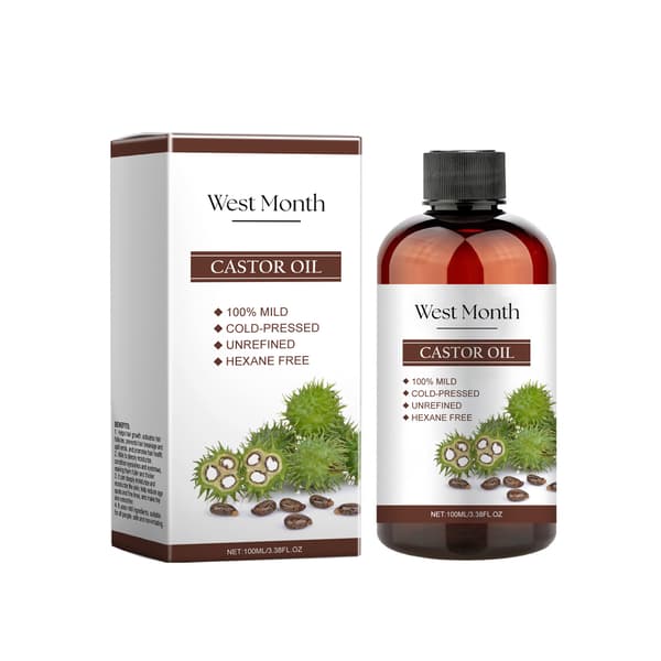 Multifunctional Castor Oil, a multi-purpose oil for moisturizing skin, eyelashes, and eyebrows.