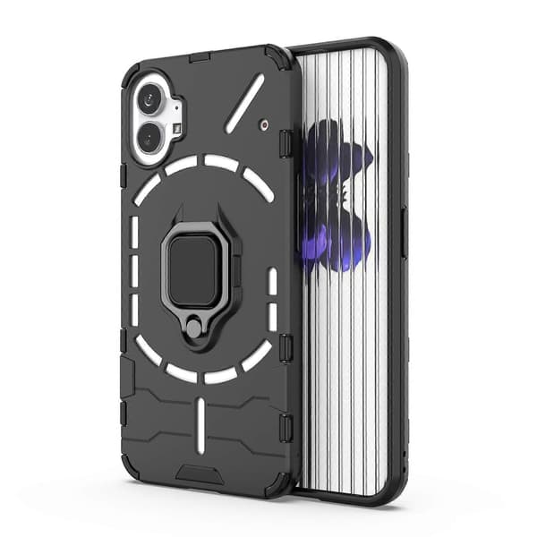 (New) Shockproof Protective Case for Nothing Phone 1 PC + TPU with Magnetic Ring Holder