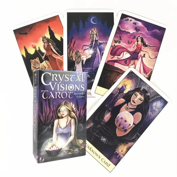 Crystal Vision Tarotkort Och PDF Vägledning Spådomslek Underhållningsfester Brädspel Stöder Grossist 78 ST/Box