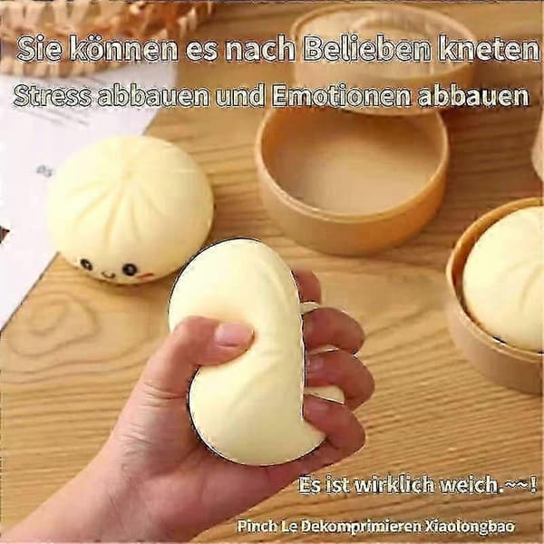 Dumpling Squishy, Dumpling Squishy Mystery, 4 tommer Jumbo Dumpling Stressbold, Blød Klemme Dekompression Dej til Voksne C